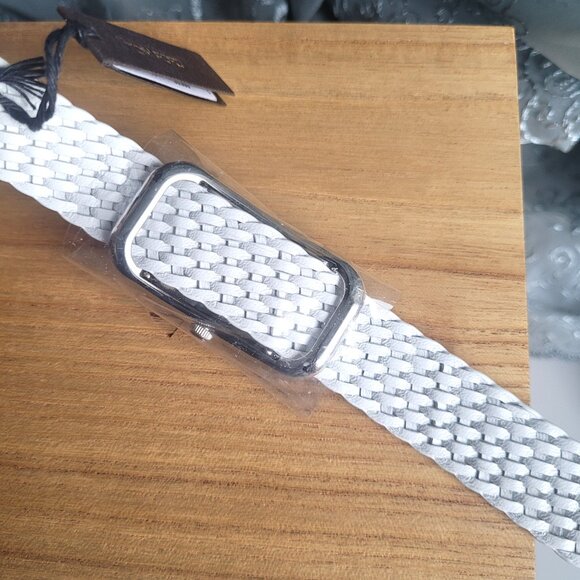 Tom Ford No.004 Watch White Face White Braided Leather Strap Stainless Steel - Picture 5 of 7